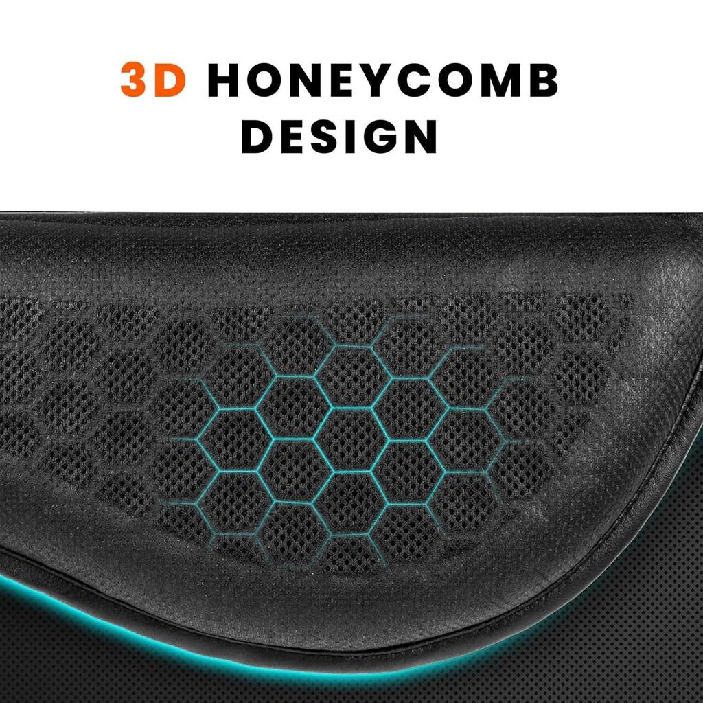 Gel Air Seat Cushion | 3D Honeycomb Gel Structure | Universal Fit | Detachable Cover | Ideal for Bike, Office, Car & Home | Lumbar Support