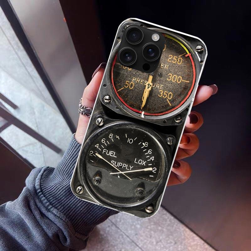 Aviation Aeroplane Helicopter Cockpit Instrument Phone Case For iPhone 17 Air 16 15 Pro Max 14 Plus 13 Mini 12 11 Cover 7 8 SE S