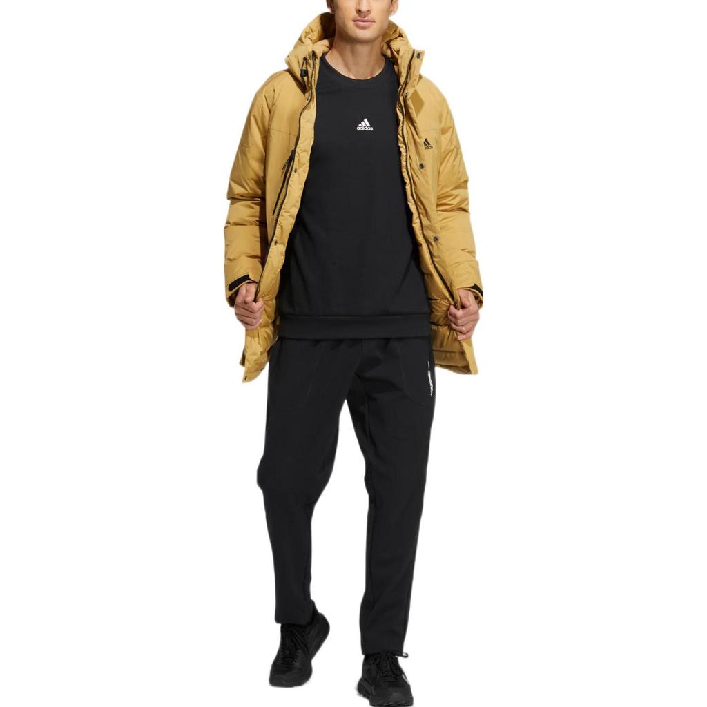 Adidas Down Jackets Men's Yellow Hooded Moderate Other HN2097