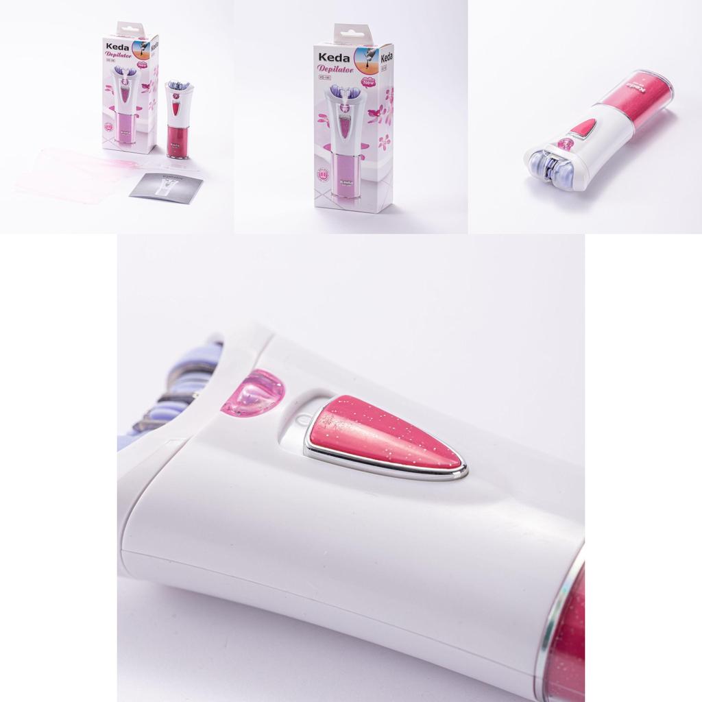 Keda190 Womens Electric Hair Remover With Brush Cleaning System For Sensitive Skin