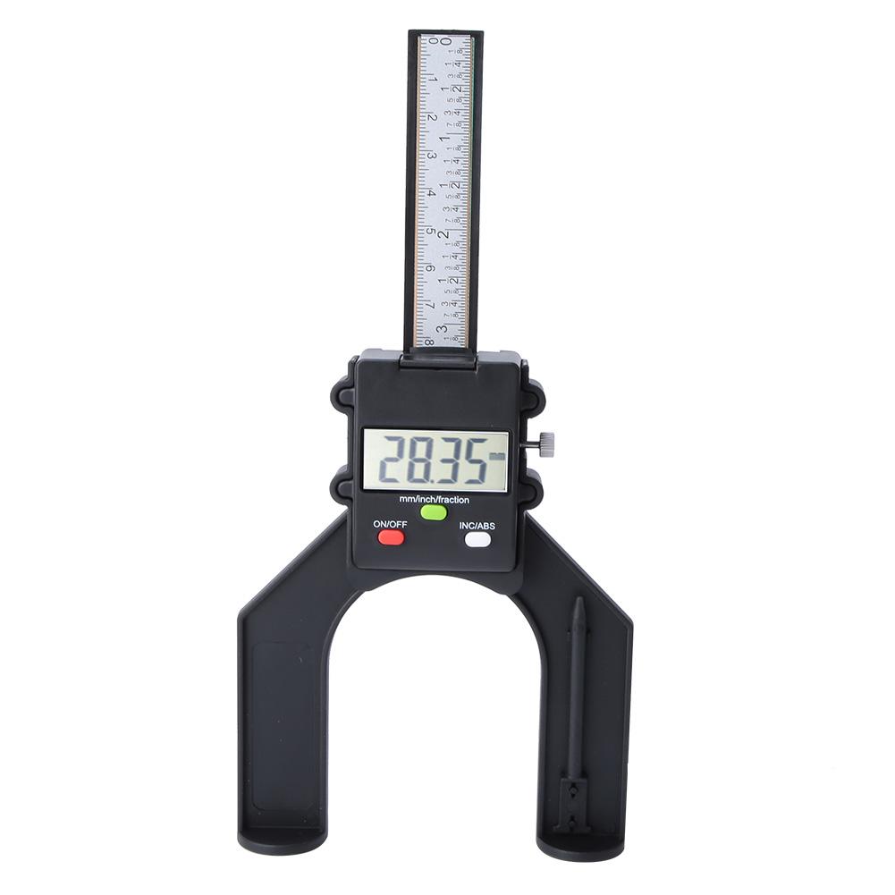 1Pcs 80mm Magnetic LCD Display Digital Depth Gauge Woodworking Hand Measuring Ruler