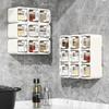 Wall Mount Spice Rack Organizer Sugar Bowl Salt Shaker Seasoning Container Kitchen Supplies Storage Set Spice Boxes storage