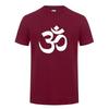 OM AUM SYMBOL  Relaxation TShirt For Male Men Funny Cotton Short Sleeve Streetwear JN BUDDHISM OM MANI PADME HUM T Shirt