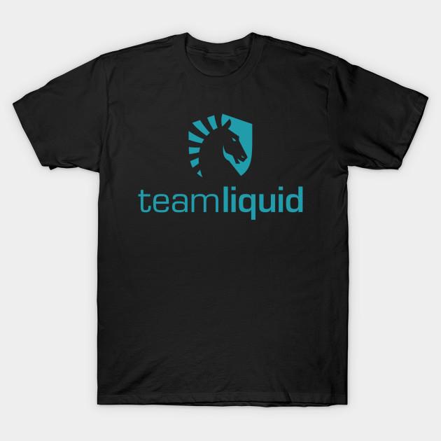 

Мужская черная футболка с принтом Csgo - Team Liquid (Логотип команды + Все товары) Футболка из хлопка с принтом на бумаге без резки XL чёрный