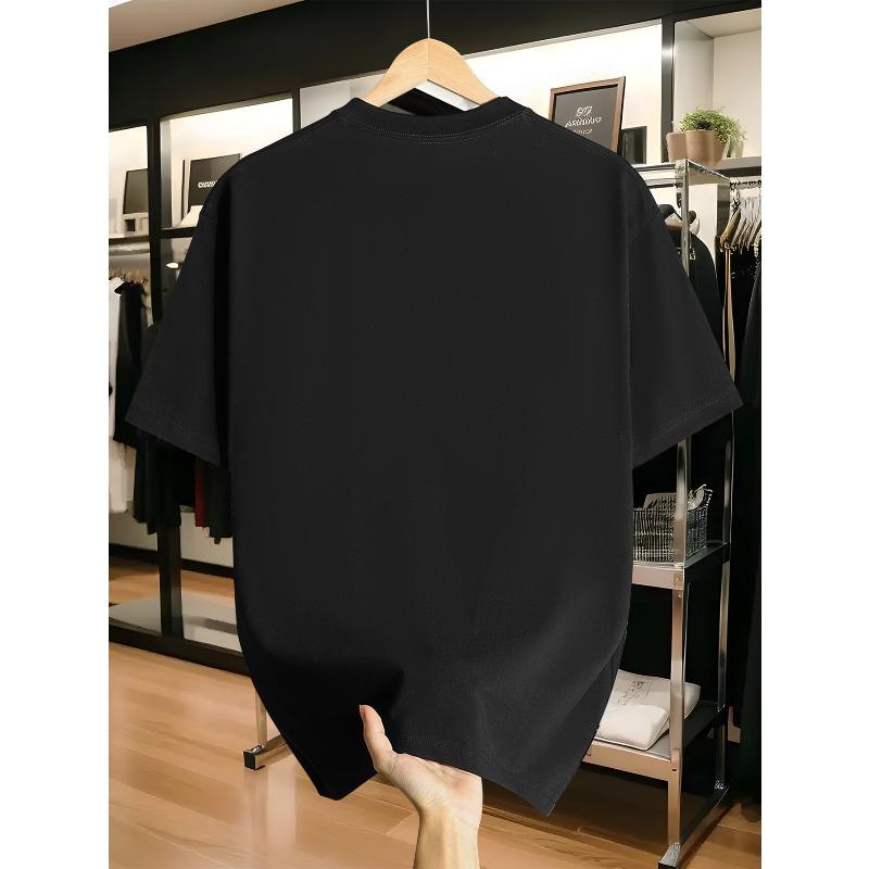 European size Short Sleeve T-Shirt - Soft Round Neck Casual Summer Tee Breathable Top for Casual Attire Fashionable Comfortable Tees