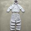Ensemble Hoodie et Pantalon Streetwear Y2K Unisexe Lettre Brodé Maille Gaufrée Décontracté Survêtement Automne Hiver