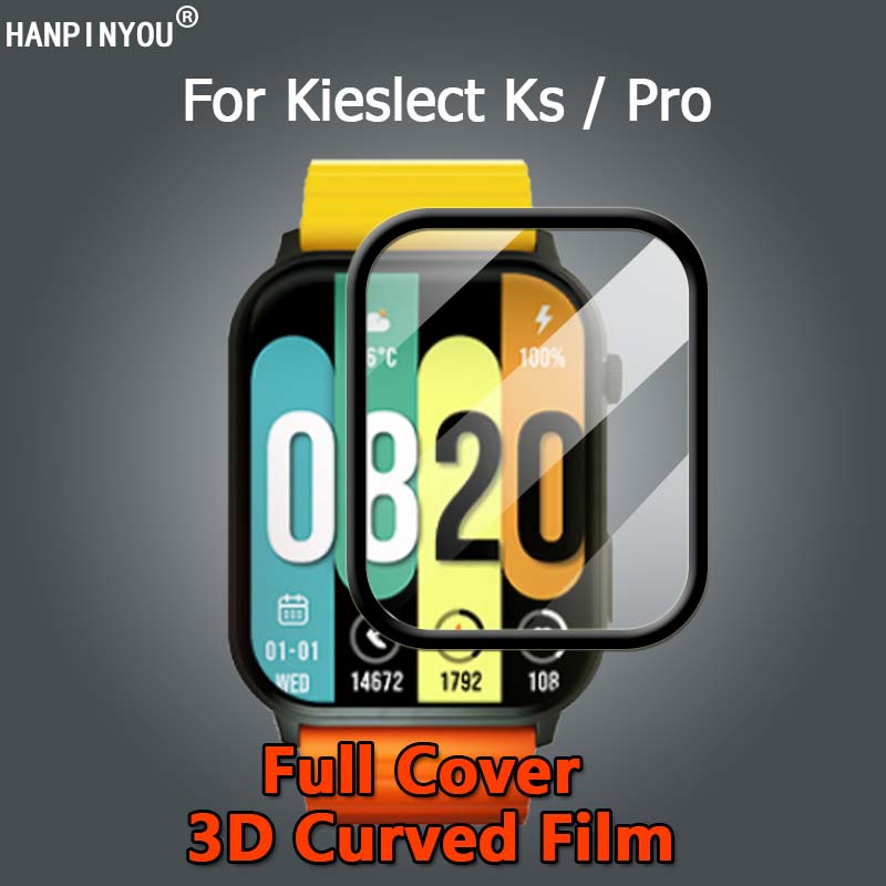 

Для Kieslect SmartWatch Ks/Pro Mini Ks2 Ультра прозрачное полное покрытие 3D изогнутое покрытие Мягкая пленка из ПЭТ из ПММА Защитная пленка для экрана-не стекло