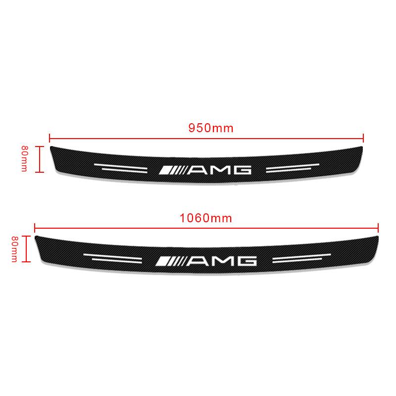 Carbon Fiber Car Trunk Rear Bumper 3D Sticker Guard Plate Protector For Mercedes-Benz AMG C500 C200 C300 A B C E GLA CLA GLK GL ML GLE W204 W205 W211
