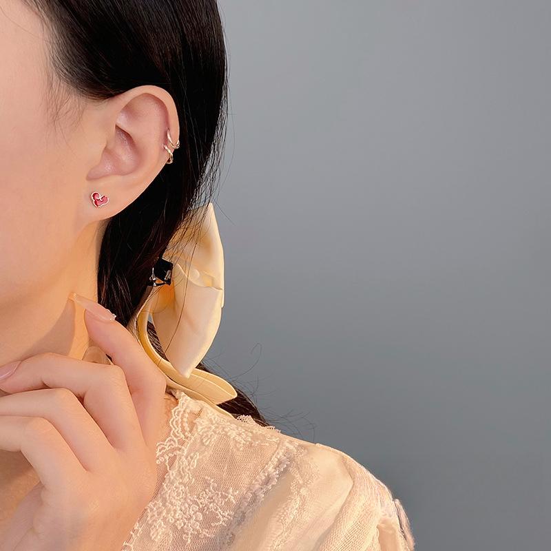 Neue Ohrringe im chinesischen Stil Rot Ruyi Xiangyun für Damen Ohrringe im neuen chinesischen Stil