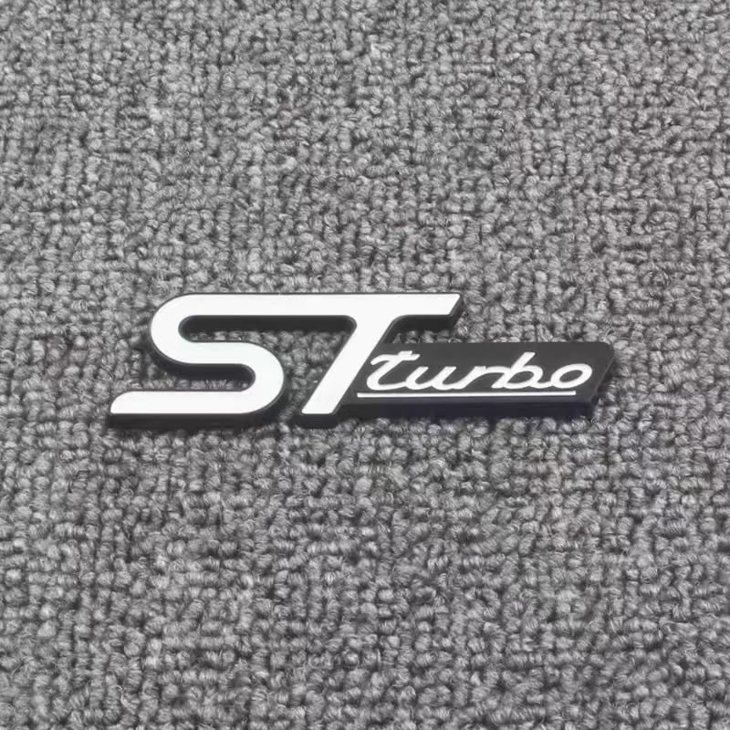 3D Metal STLine STTurbo Logo Emblem Decal Front Grill Fender Side Badge Sticker for  Kuga Fiesta Mondeo and Other Automobile Brands