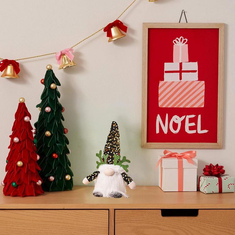 Leuchtender Plüsch-Wichtel Leuchtende Weihnachtswichtel Feiertagswichtel Plüschpuppe Weihnachtsmann-Wichtel Plüsch Paillettenhut Weihnachtsdeko für Zuhause