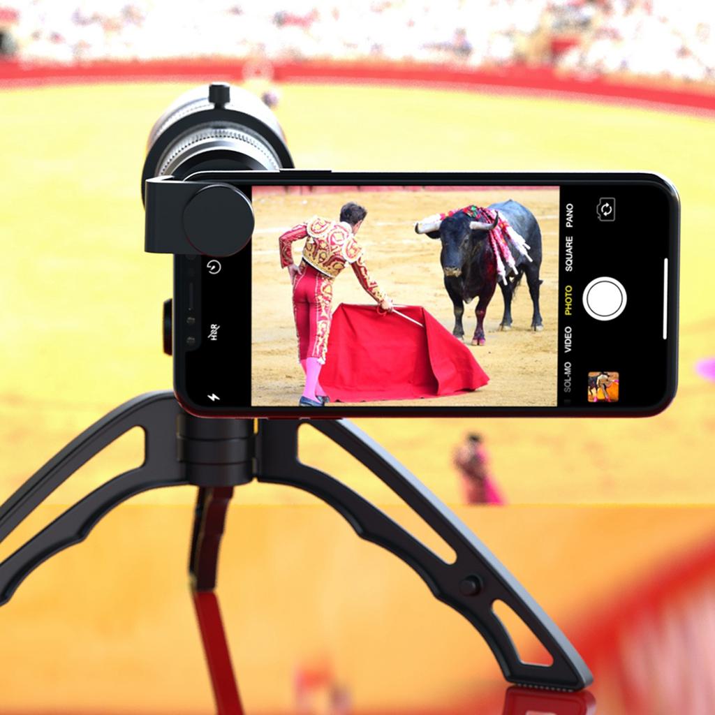 Metal HD 20 40X Zoom Single Tube Telescope External Dual Adjustment Monocular Phone Telephoto Lens with Tripod