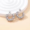 Gold-Plated Twist Spiral Earrings for Women - Luxurious and Versatile Fashion Hoops