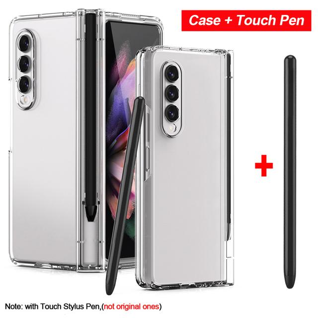 With Touch Pen Hinge Full Protection Capa For Samsung Galaxy Z Fold 4 5g Case Pen Slot Front Screen Glass Z Fold 4 Cover