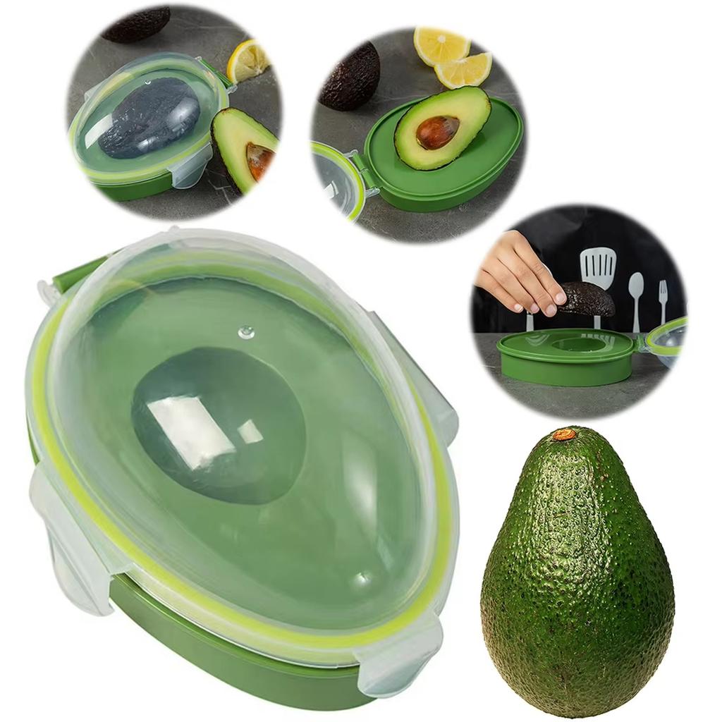 Avocado Storage Container Airtight Seal Fresh Fruit Keeper Avocado Saver Box with Locking Lid for Half Avocado Preservation