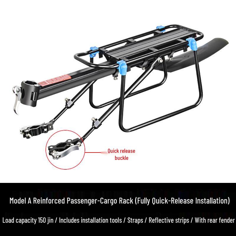 Aluminum Alloy Quick Release Bicycle Cargo Rack for Road and Mountain Bikes