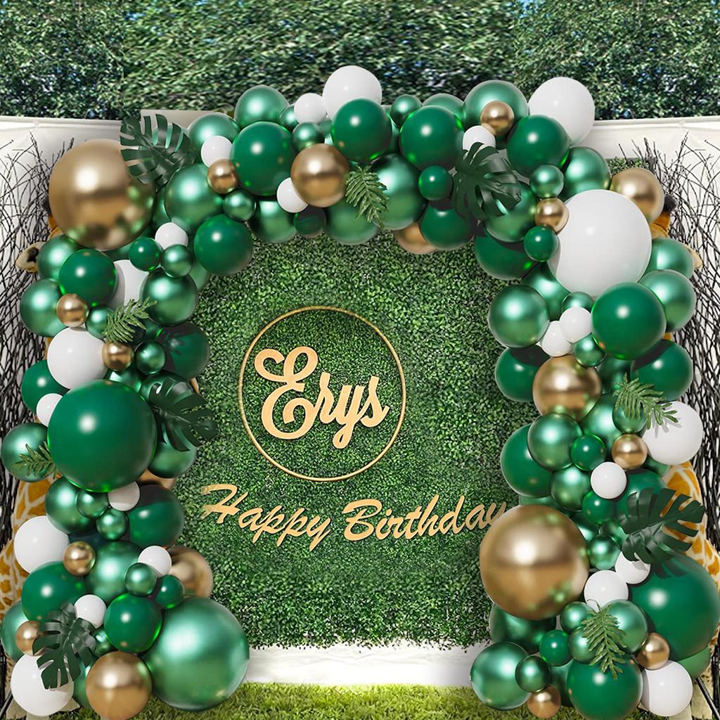 Green Balloon Garland Arch Kit Jungle Safari Party Baloon Wild One Birthday Party Decor Kids Baby Shower Globos Latex Ballon