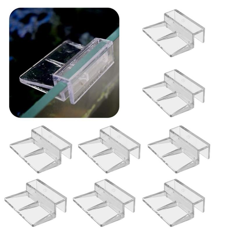 Pack of 8 Fishtanks Acrylic Clip Strong and Corrosion Resistant Lid Holder Stand for Various Aquariums 6/8mm Thickness