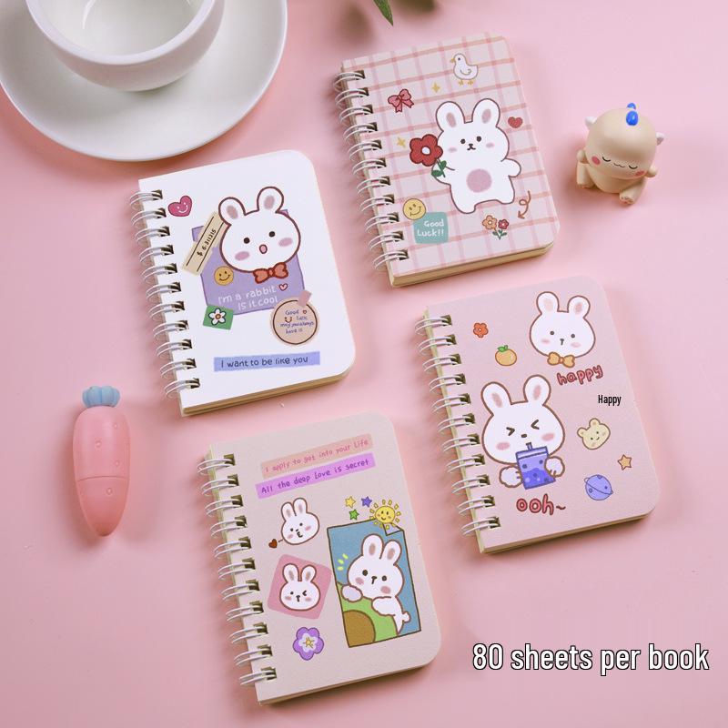 A7 Mini Cartoon Coil Pocket Notebook for Students