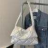 Women Space Designer Shoulder Bag Winter Down Padded Quilted Large Capacity Handbag Shopper Tote Bag