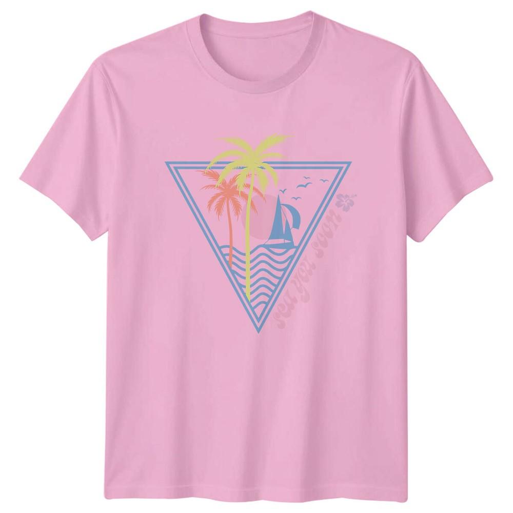 Sommer-Stimmung Strand Palme T-Shirt Natur Grafik Urlaub
