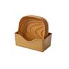 Chinese Melamine Wood Grain Square Snack Tray