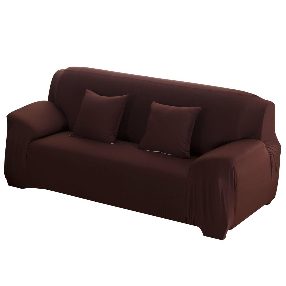 Кофейный Пылезащитный Эластичный Мягкий Полиэстеровый Чехол-Протектор для Дивана Мебельные Накидки Двухместный 145185см 1790₽