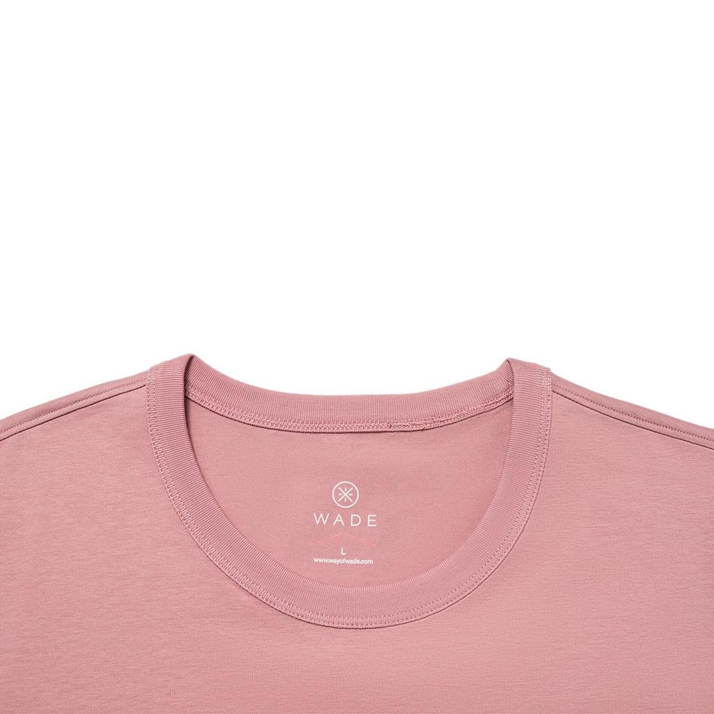 Li-Ning Letter Print Loose Round Neck Short Sleeve T-Shirt Unisex Tops Sorbet-Pink AHST531-6