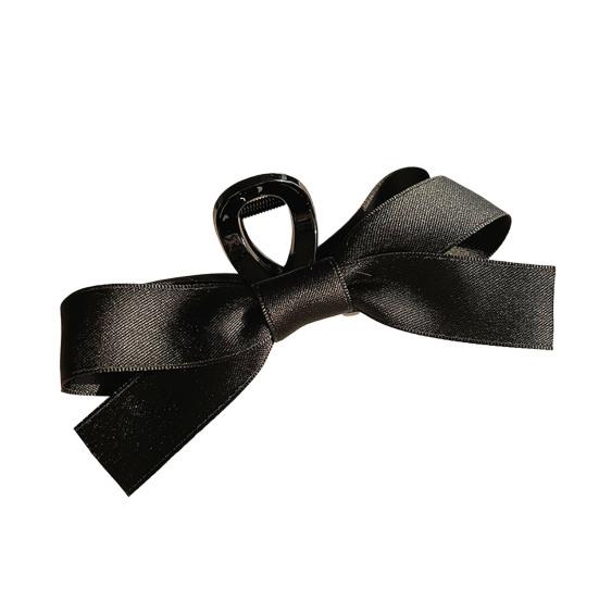 Women Hair Claw Bow-knot Strong Grip Solid Color Elastic Spring with Teeth Hair Decoration Hollow Out Large Barrette Lady Hair Pin Hair Accessories