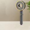 1PC Ring Highpressure Shower Head 3 Modes Large Flow Massage Water Saving ABS Handheld Showerheads with OneKey Stop Water