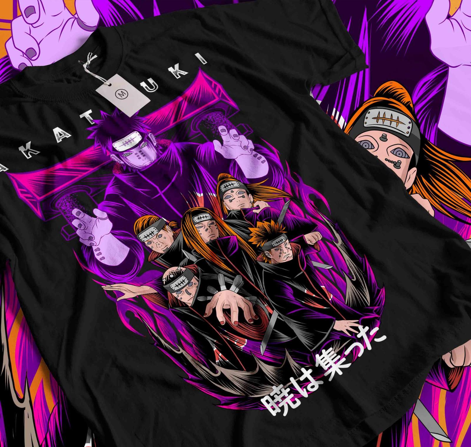Pain T-Shirt Mens Womens Tees Top Shinra Tensei Naruto Itachi Uchiha Akatsuki Anime Sweater Soft 558 L