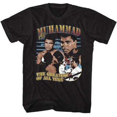 Muhammad Ali - Collage - American Classics - Solid Black  Short Sleeve T-Sh