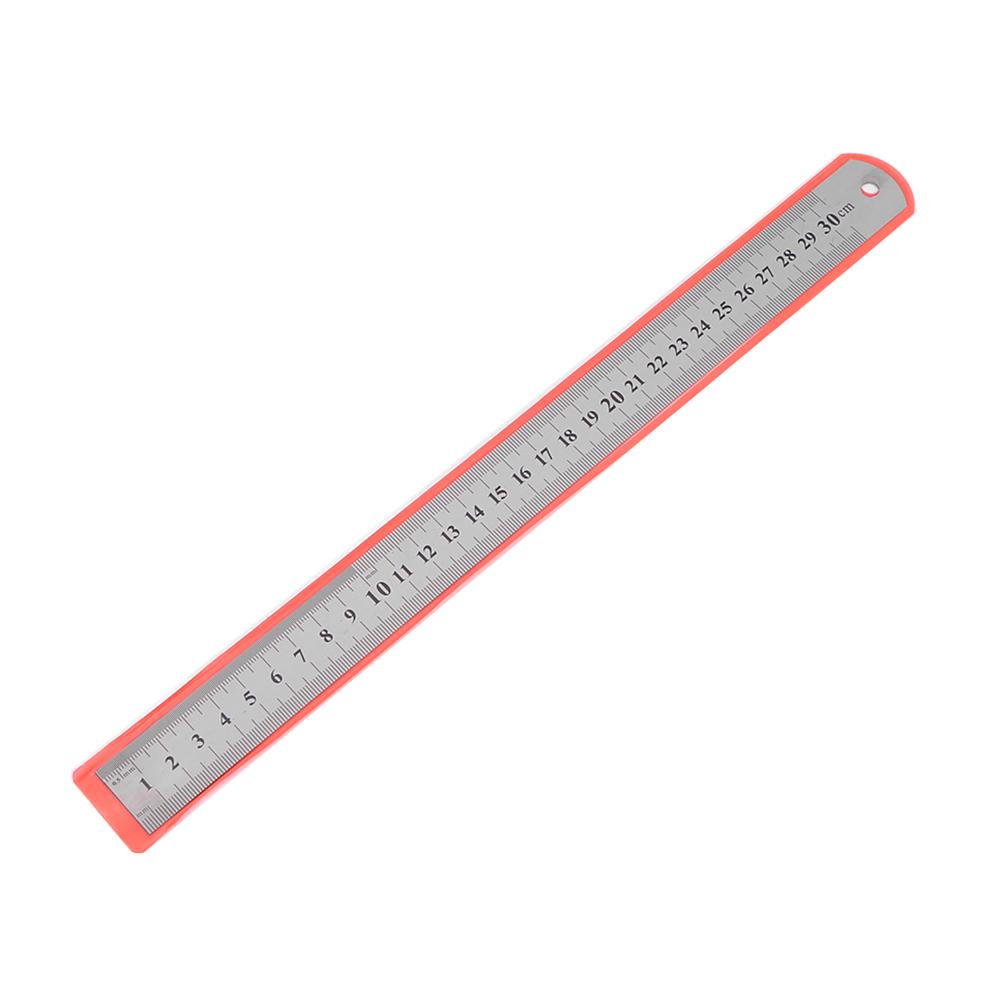 15-50cm Stainless Steel Metal Straight Ruler Precision Double Sided Precision Measuring Tool Scale Metric Ruler Accessories