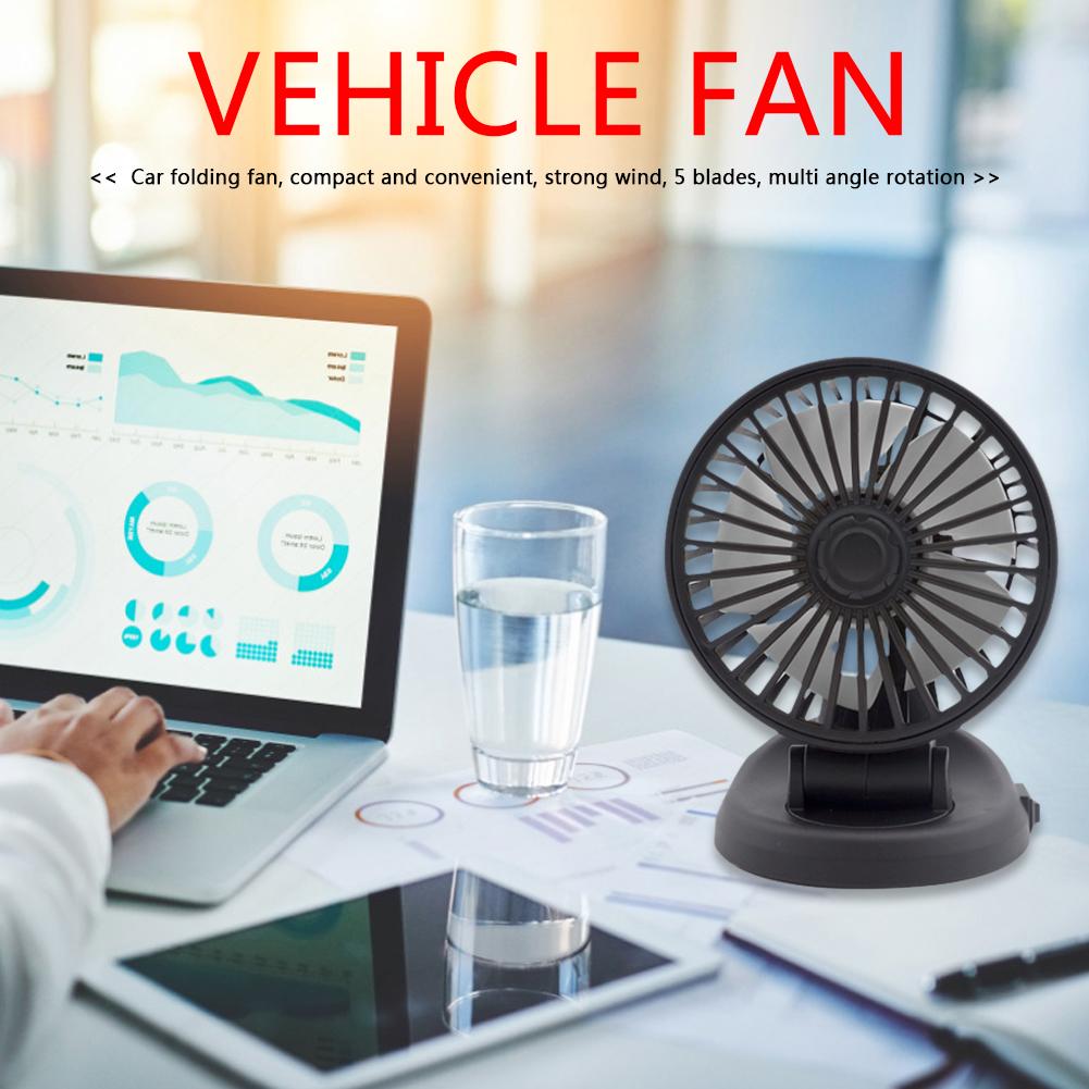 Mini Vehicle Cooling Device Adjustable 5/12/24V Air Circulation Fan USB Automobile Vehicle Accessories