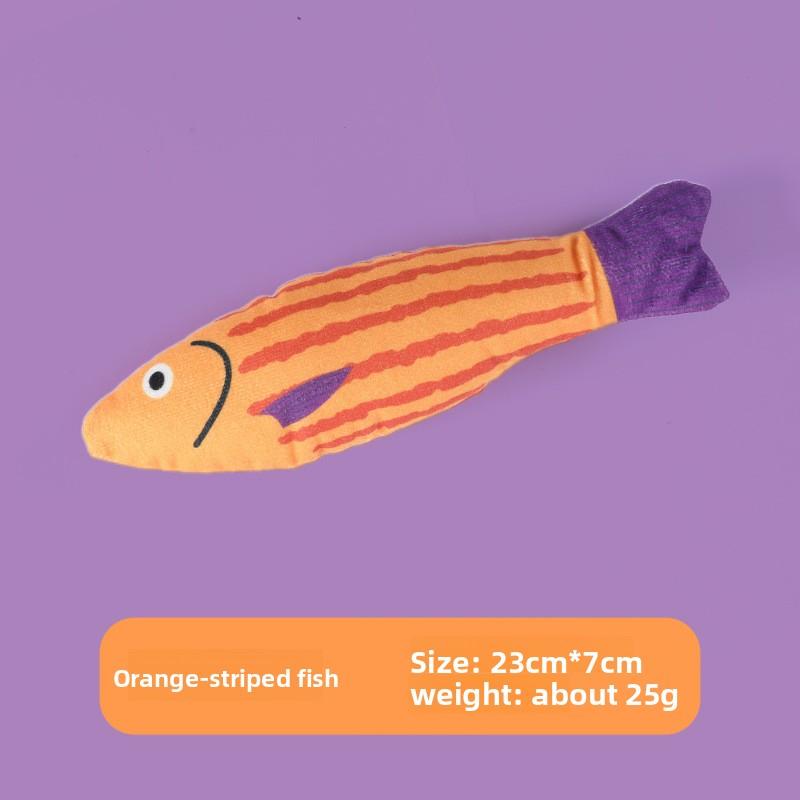 Cat Toys, Cat Teasing Pillows, Cat Plush Fish Toys, Self-entertaining Plush Printed Toys, New Fish Making Sounds Toys