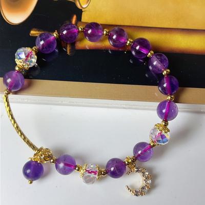 Natural Fashion Amethyst Bracelet  Bangles Women Fashion Jewelry Accessories Gift