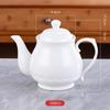 Ceramic Teapot with Built-in Filter, Available In Large & Small Sizes, Heat-Resistant, Pure White for Restaurants & Hotels.