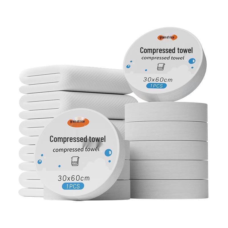 Grain Rice Disposable Compressed Towel & Bath Towel Set
