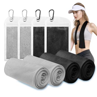 Cooling Set for UV Heatstroke Large Size X with Storage Bag Towels, 4-Piece Summer, Sweat-Absorbing, Quick-Drying, Protection, Prevention, Portable,