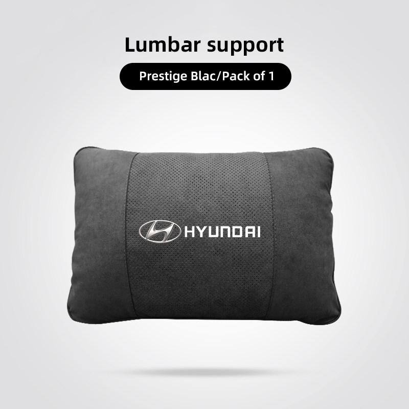 Car Suede Breathable Neck Pillow Memory Foam Lumbar Pillow For Hyundai Creta Matrix Elantra Getz Ioniq Solaris GDI Santafe Equus ZZ39