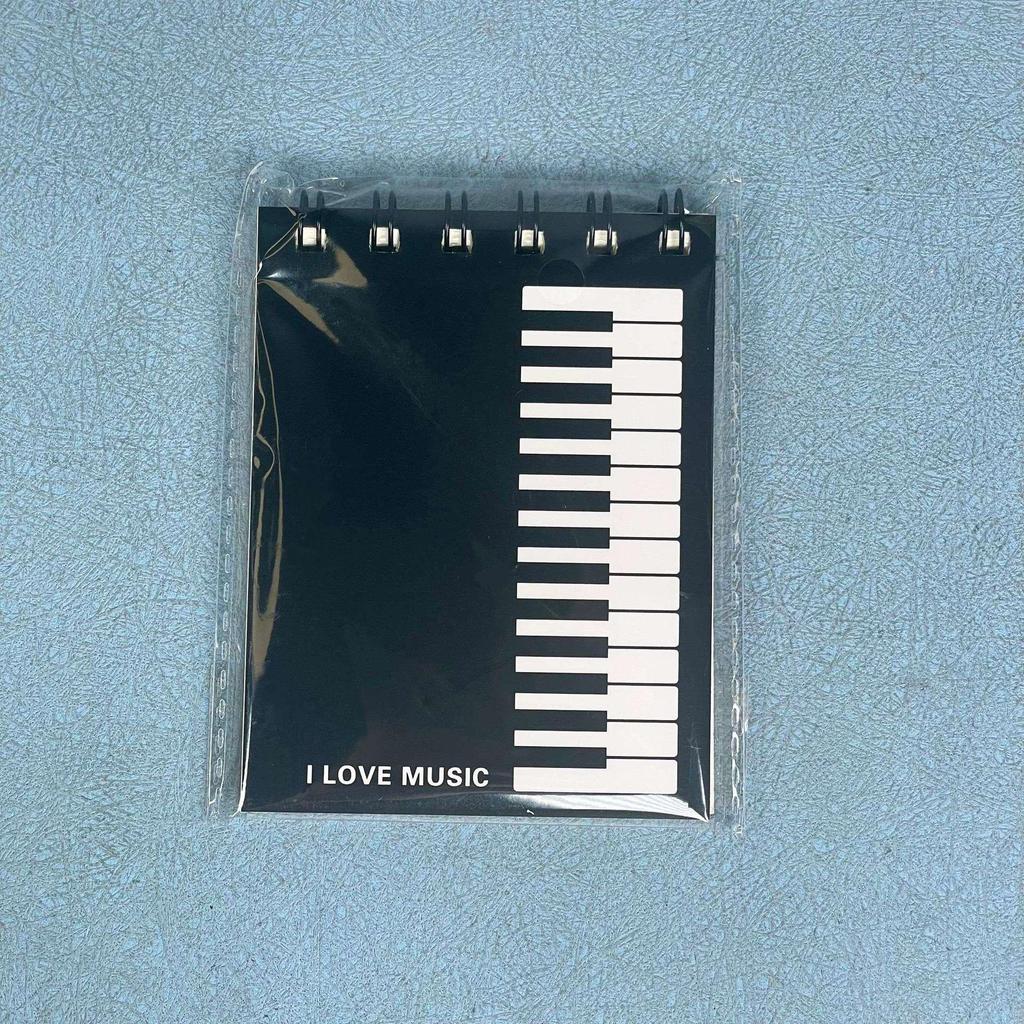 Elementary Music-Themed Stationery Set: Piano Notes Pencil Case, Eraser, Pencil, Ruler, Small Notebook