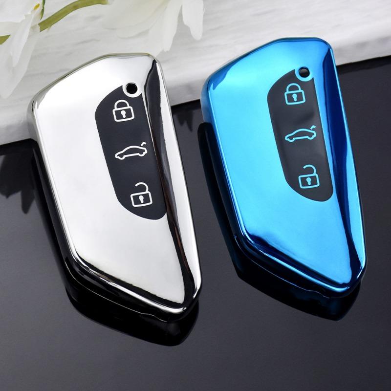 3 przycisk TPU obudowa pilota z kluczykiem samochodowym obudowa do vw Volkswagen Golf 8 MK8 2020 dla Skoda Octavia dla Seat Protecotr Fob akcesoria bezkluczykowe