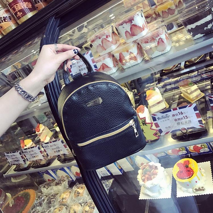 Stylish Women's Mini Backpack Pu Leather Shoulder Bag For School And Travel Use