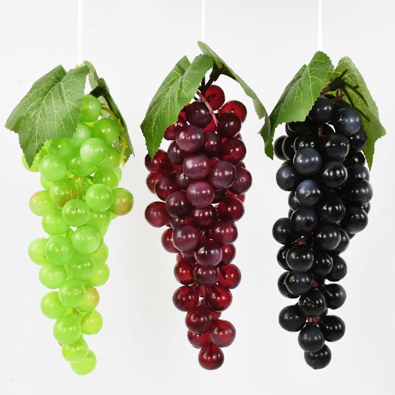 Sztuczne Kiście Winogron Symulacja Owoców Winogrono do Domu Kuchni Dekoracja Wina Dekoracja Centralna na Stół na Przyjęcie Weselne Rekwizyty