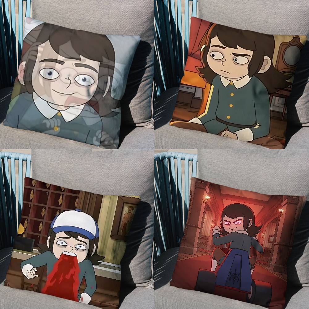 Cool Abaddon HHaunted Hotel Pillow Case Antidustmite Pillowcase Invisible zipper silky short plush Sofa cushion cover
