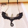 Gothic Dragon Necklace for Men Women Rock Pterosaur Ancient Necklace Lucky Flying Dragon Pendant Jewelry