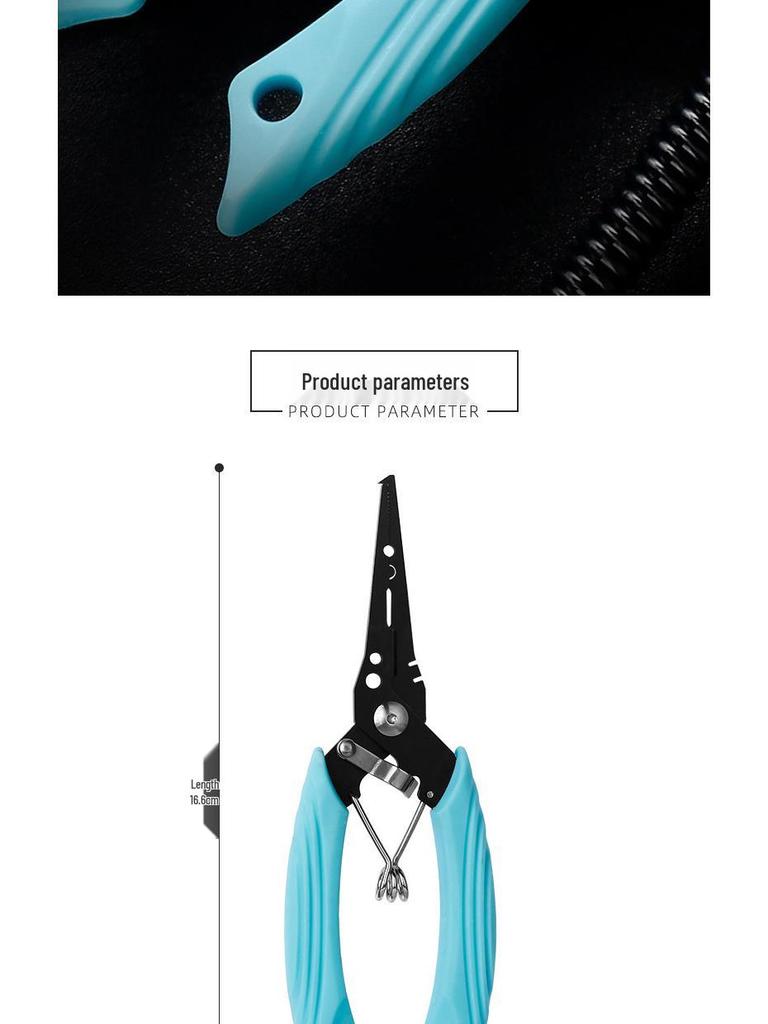 Multifunctional Stainless Steel Fishing Pliers: Lure, Gripper, and Scissors with Fine Nose
