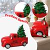 Christmas Tree and Truck Statue Ornament Artwork Sculpture Resin Figurine for Bookshelf Housewarming