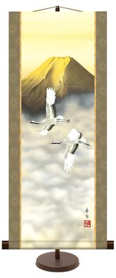 Hanging Modern Landscape View of Koshun Ito Scroll, Japanese-style Hanging, Painting, Fuji, "Kin Fuji"