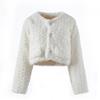 Womens Faux Fur Coat Short Length Round Neck Loose Warm Outerwear Winter